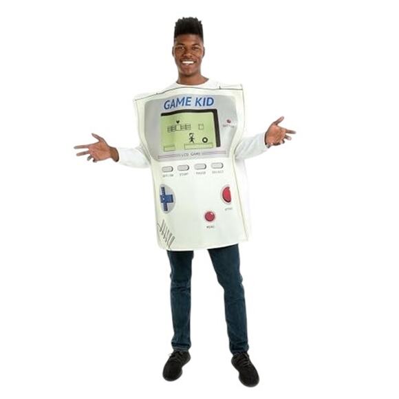 Halloween Game Kid Gameboy Costume Geek Gamer Adult One Size unisex - Picture 1 of 8